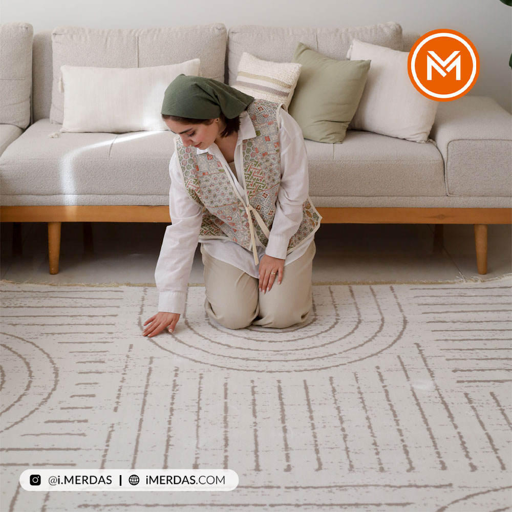 فرش مراکشی کد 41339 زمینه کرم بژ